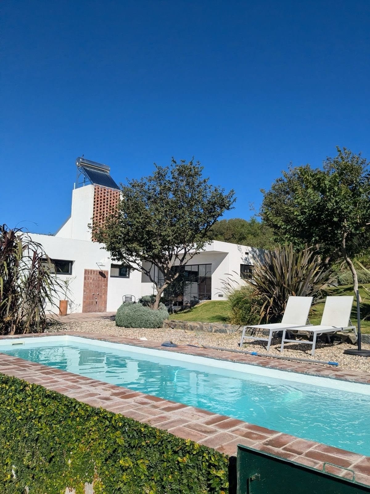 House and pool exterior