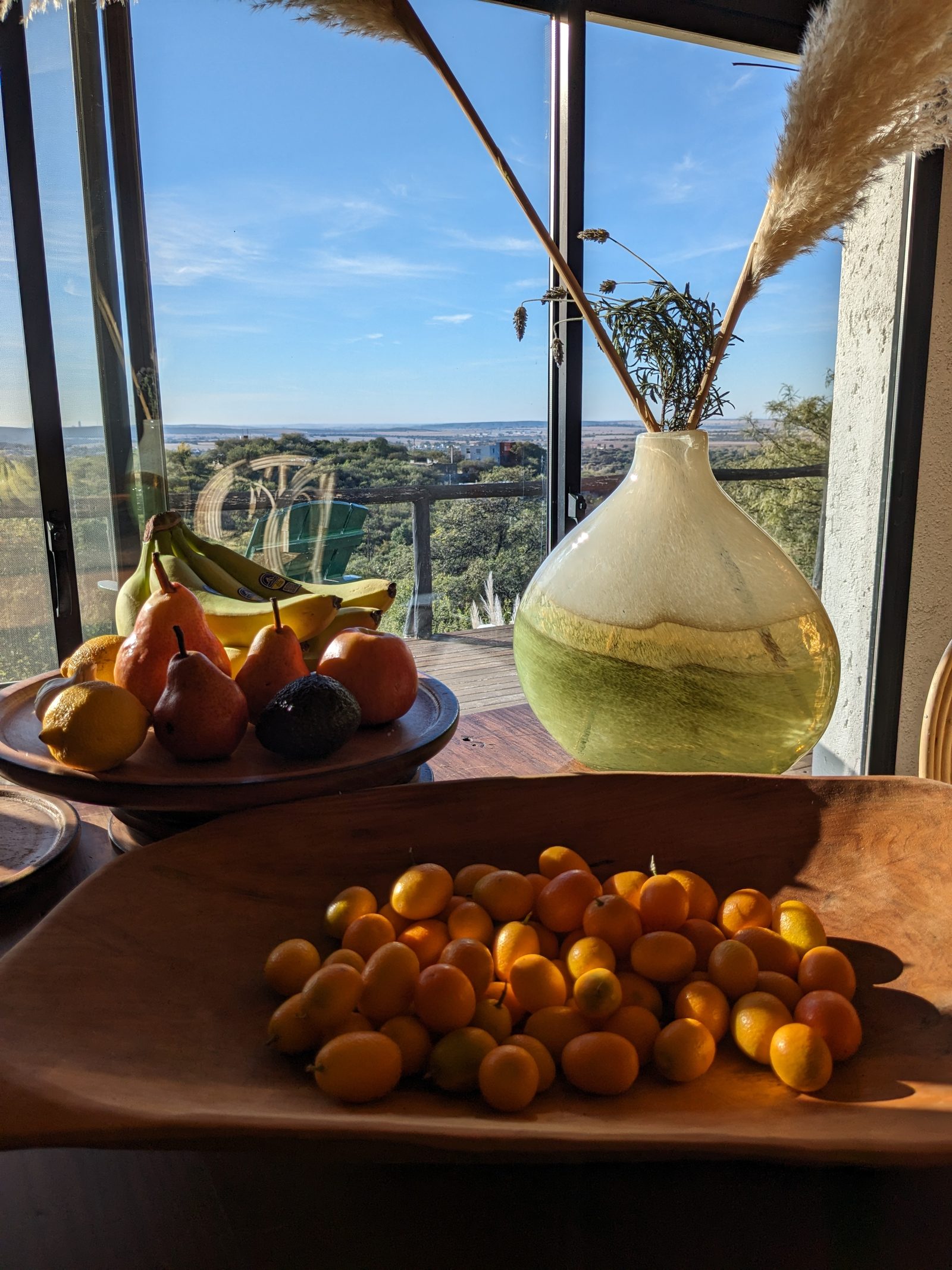 Kitchen still life with valley view